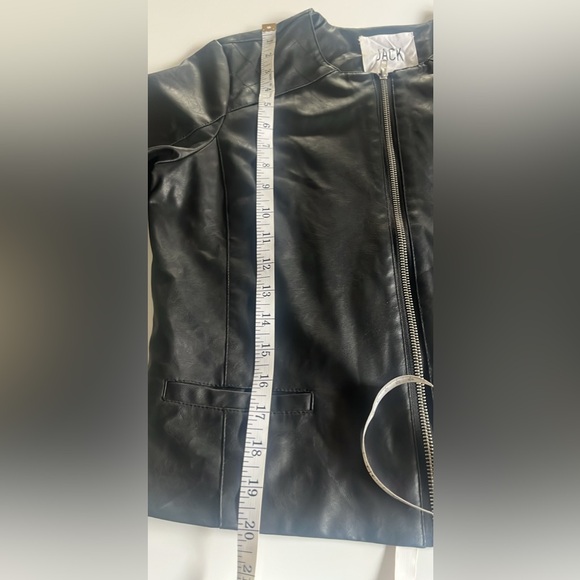 Jack by BB Dakota Sleek Black Faux Leather Jacket - Picture 9 of 9